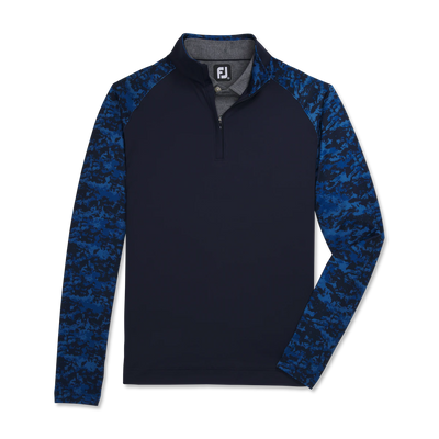 2023 FootJoy Mens Camo Color Block Mid-Layer - Navy