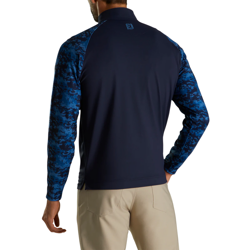 2023 FootJoy Mens Camo Color Block Mid-Layer - Navy