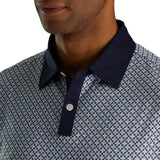 2023 FootJoy Mens Circle Print Polo - Navy / True Blue / Almond