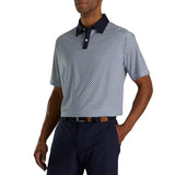 2023 FootJoy Mens Circle Print Polo - Navy / True Blue / Almond