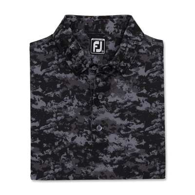 2023 FootJoy Mens Cloud Camo Print Polo - Black