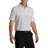 2023 FootJoy Mens Engineered Foulard Polo - White / Orchid / Black