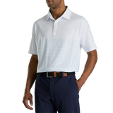 2023 FootJoy Mens Engineered Foulard Polo - White / True Blue / Navy