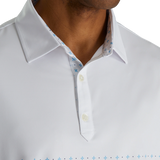 2023 FootJoy Mens Engineered Foulard Polo - White / True Blue / Navy