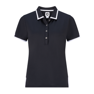 2023 FootJoy Women's Pique Solid Polo - Black/White