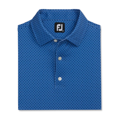 2023 Footjoy Mens Lisle Geo Print - Marine / Navy / White