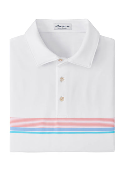 2023 Peter Millar Mens Kristoff Polo - White