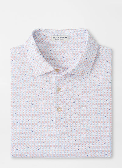 2023 Peter Millar Mens Still Song Polo - White