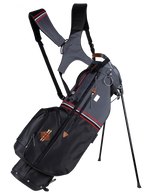 2023 Sun Mountain Mid Stripe Stand Bag - Black/Gunmetal/Red