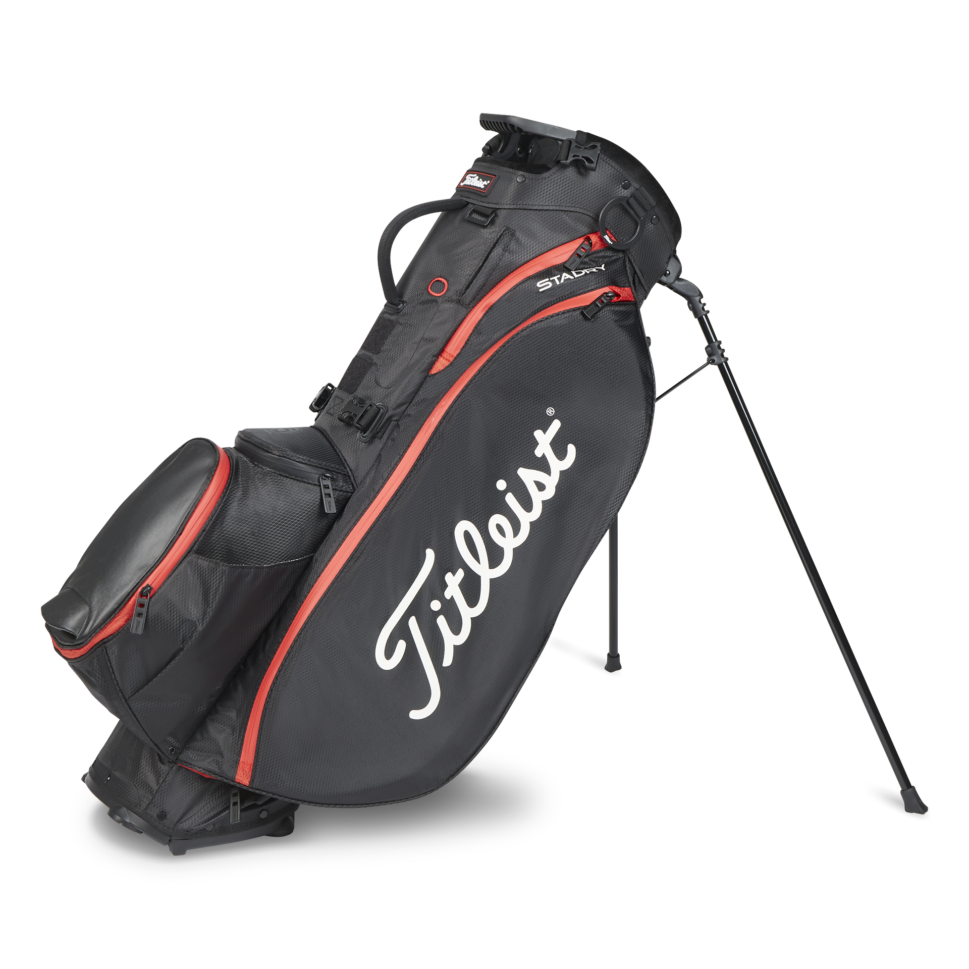 Titleist Players 5 StaDry Bag - Black/Black/Red – The Clubroom Titleist Players 5 StaDry Bag - Black/Black/Red – The Clubroom