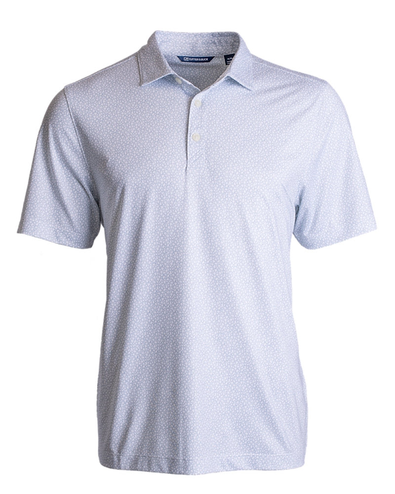 2024 Cutter & Buck Pike Eco Pebble Print Polo - White