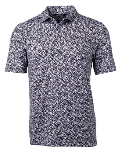 2024 Cutter & Buck Pike Magnolia Print Polo - Black/Polished