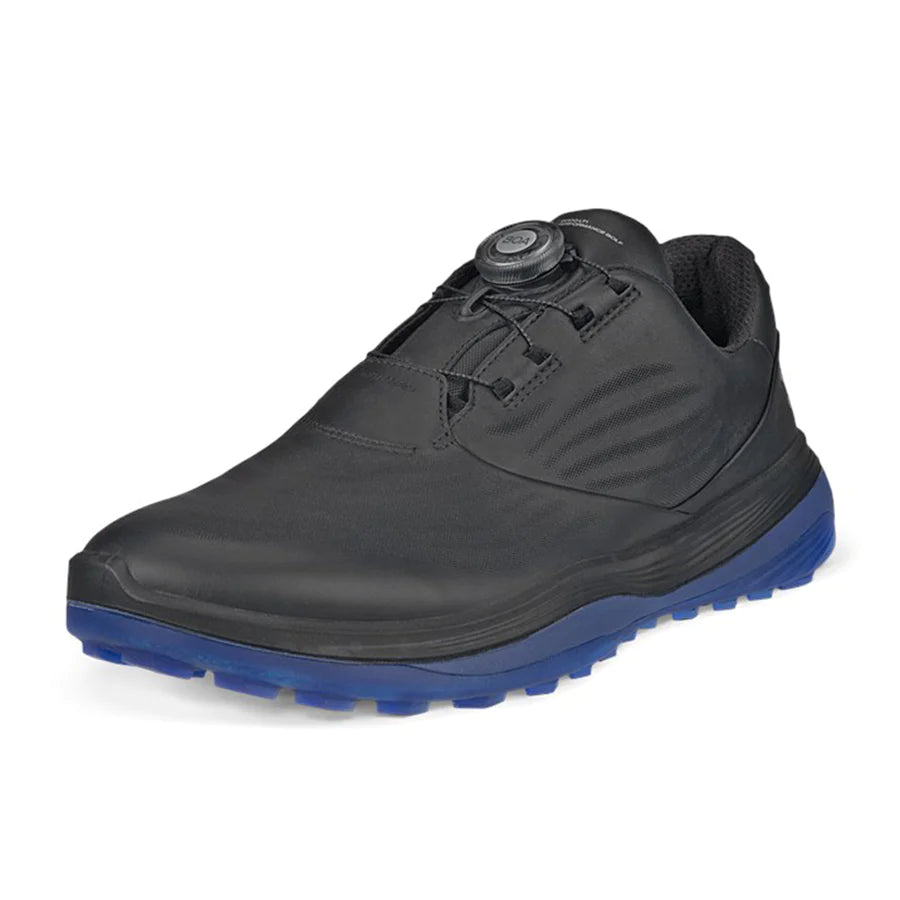 2024 ECCO Mens LT1 BOA Golf Shoe Black Blue The Clubroom   2024ECCOMensLT1BOAGolfShoe Black Blue1.webp