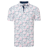 2024 FootJoy Golf Course Doodle Men's Polo - White