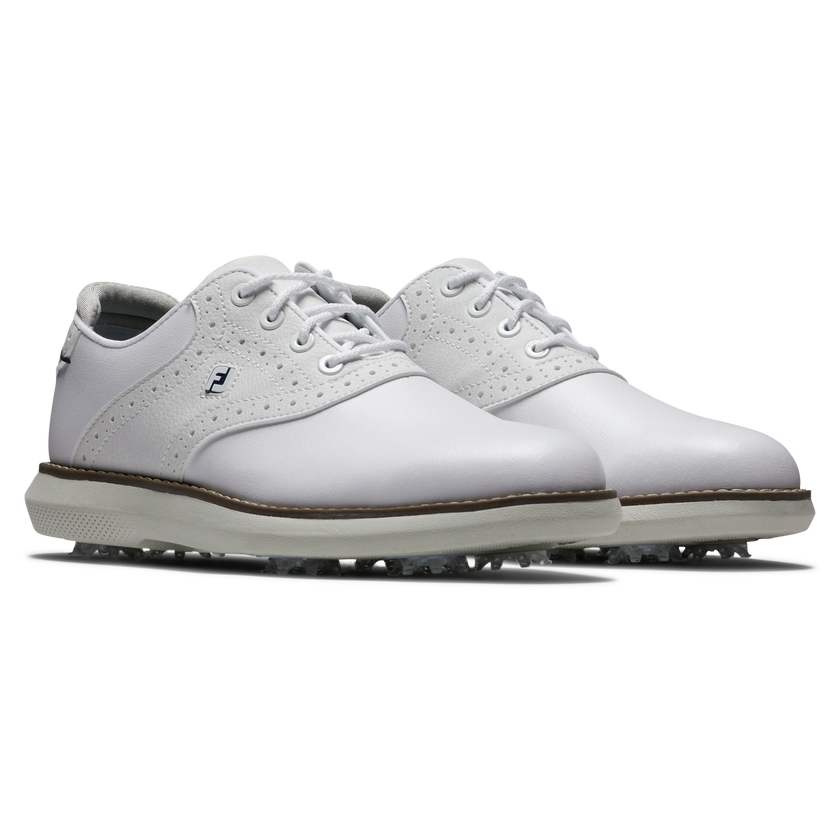 2024 FootJoy Junior Boy's Tradition Golf Shoes - White