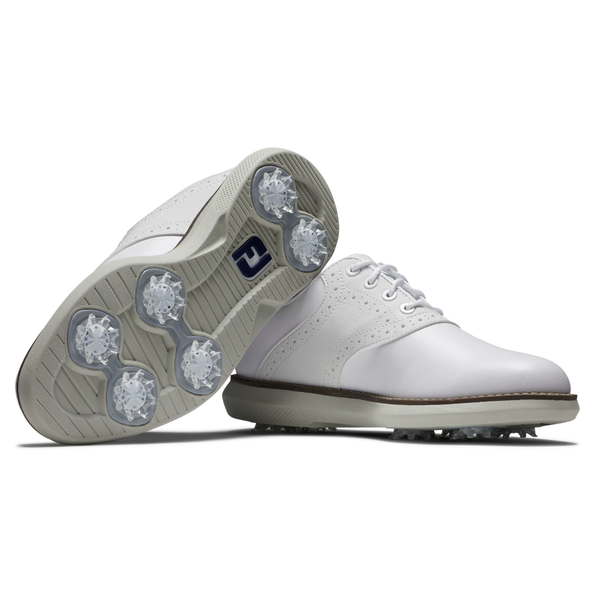 2024 FootJoy Junior Boy's Tradition Golf Shoes - White