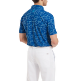 2024 FootJoy Men's Golf Course Doodle Polo - Deep Blue