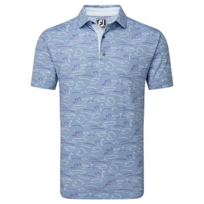 2024 FootJoy Men's Golf Course Doodle Polo - Storm