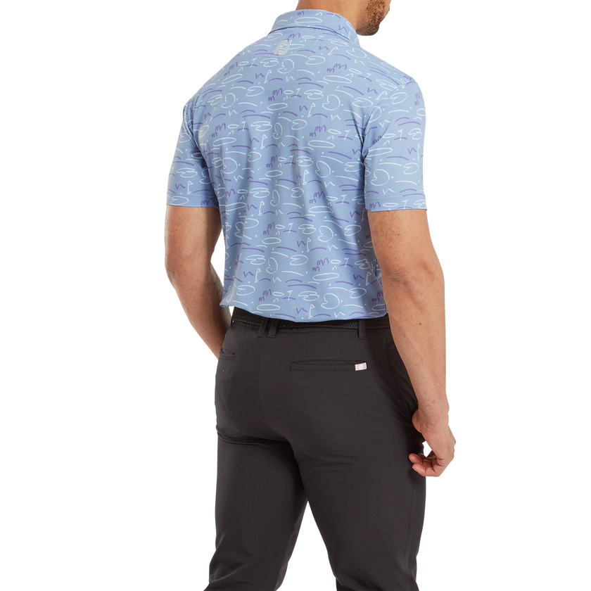 2024 FootJoy Men's Golf Course Doodle Polo - Storm