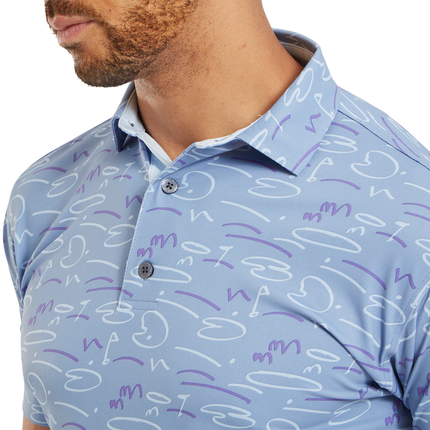 2024 FootJoy Men's Golf Course Doodle Polo - Storm