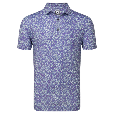 2024 FootJoy Men's Primrose Print Lisle Polo - Thistle