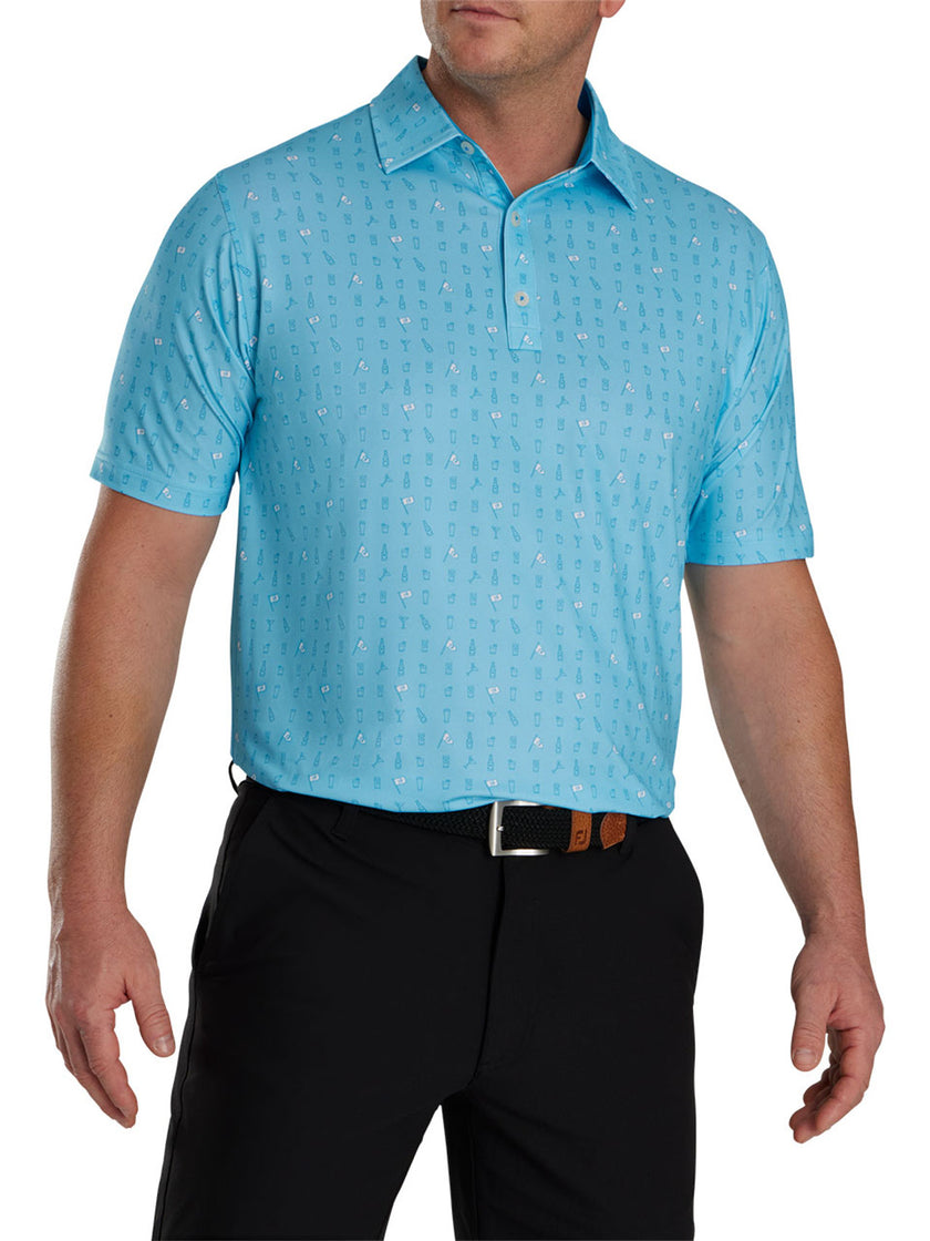 2024 FootJoy Men's The 19th Hole Lisle Polo - Blue Sky