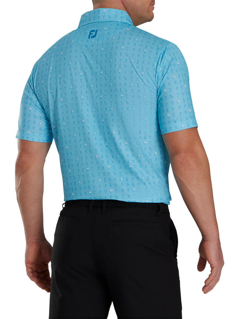 2024 FootJoy Men's The 19th Hole Lisle Polo - Blue Sky