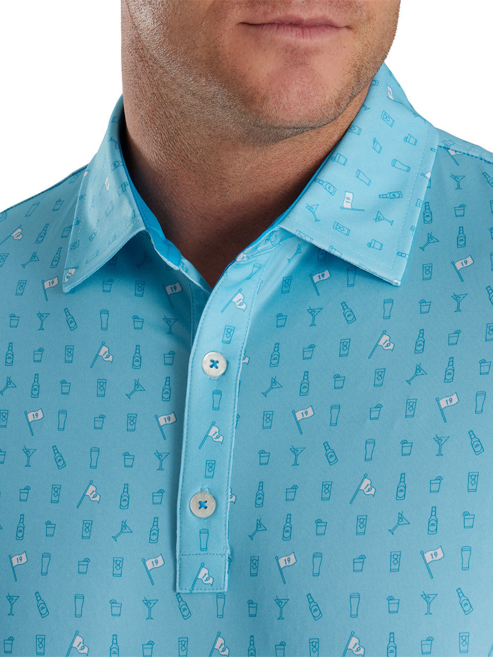 2024 FootJoy Men's The 19th Hole Lisle Polo - Blue Sky – The Clubroom