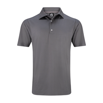 2024 FootJoy Men's Tonal Triangle Print Lisle Polo - Gravel