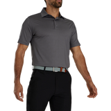 2024 FootJoy Men's Tonal Triangle Print Lisle Polo - Gravel