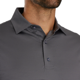 2024 FootJoy Men's Tonal Triangle Print Lisle Polo - Gravel