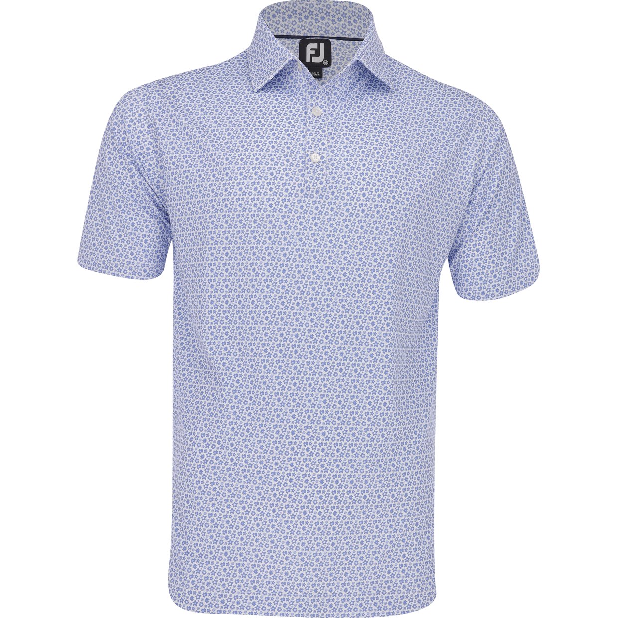 2024 FootJoy Micro Floral Print Polo - Blue Violet / White – The Clubroom