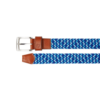 2024 FootJoy Striped Braided Belt - Deep Blue/Blue Sky/Ocean