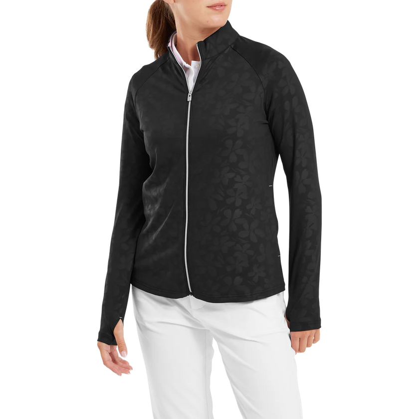 2024 FootJoy Women's Floral Embossed Midlayer - Black