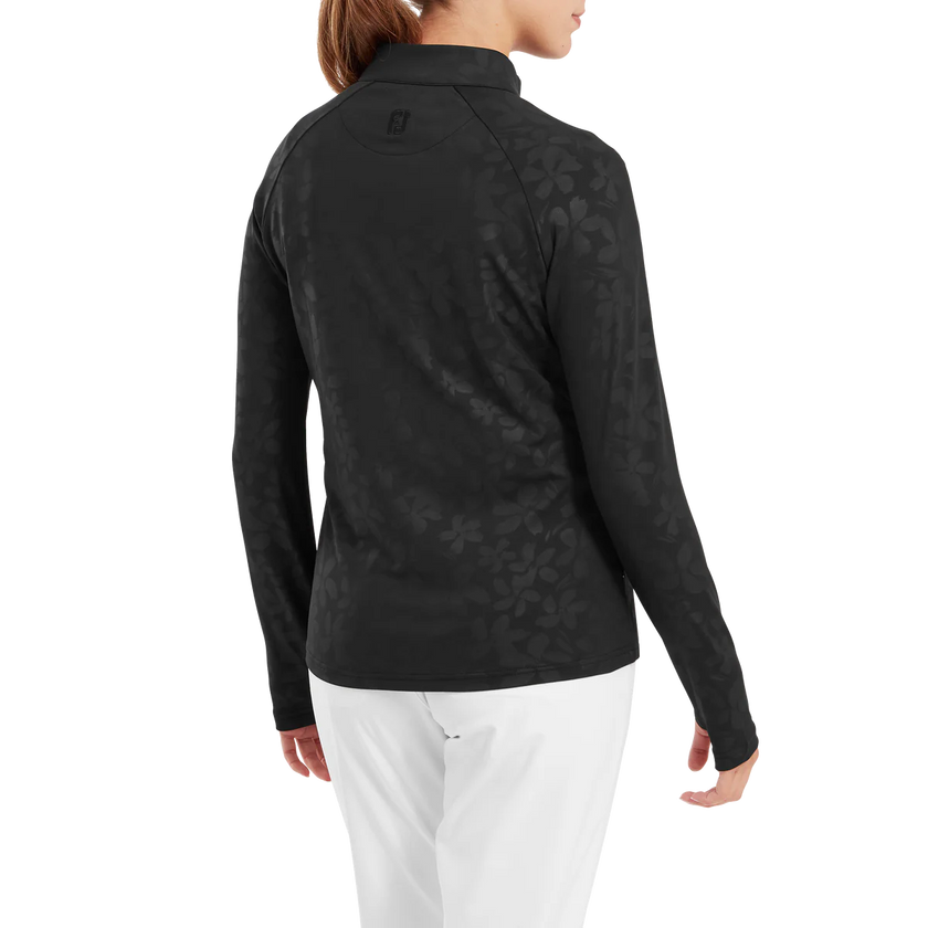 2024 FootJoy Women's Floral Embossed Midlayer - Black