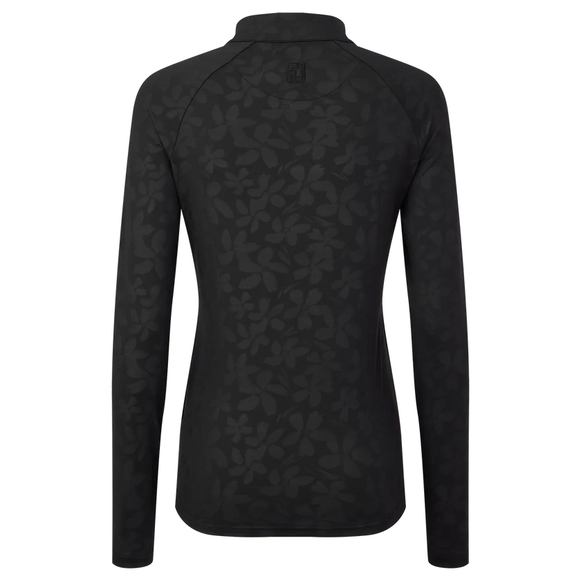 2024 FootJoy Women's Floral Embossed Midlayer - Black