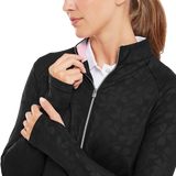 2024 FootJoy Women's Floral Embossed Midlayer - Black