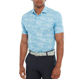 2024 Footjoy Men's Cloud Camo Print Polo - True Blue