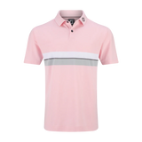 2024 Footjoy Men's Double Chest Band Pique Polo - Pink