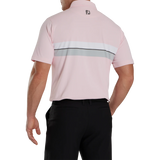 2024 Footjoy Men's Double Chest Band Pique Polo - Pink