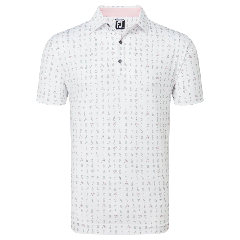 2024 Footjoy Men's The 19th Hole Lisle Polo - White