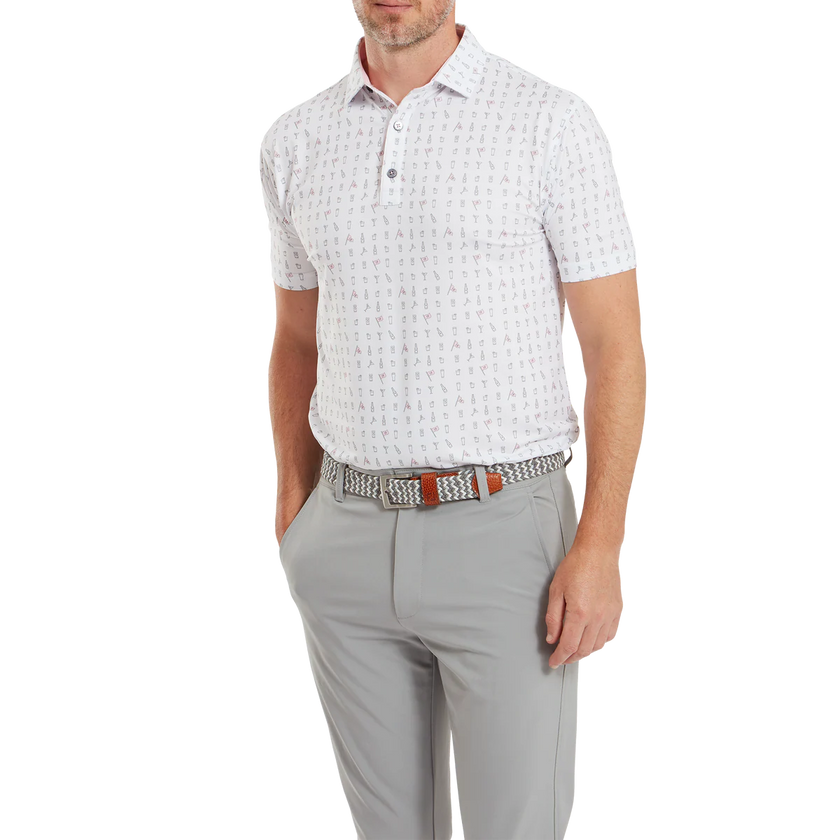 2024 Footjoy Men's The 19th Hole Lisle Polo - White