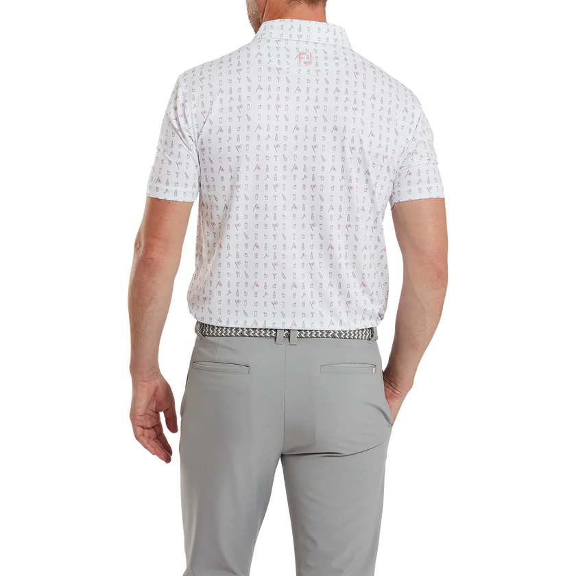 2024 Footjoy Men's The 19th Hole Lisle Polo - White