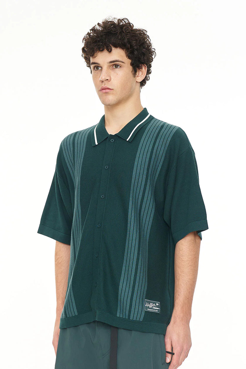 2024 Huffer Men's Golf Knit Shirt - Green