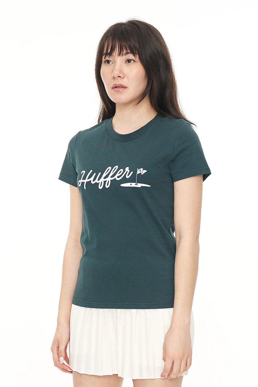 2024 Huffer Women's Slim Tee 190/On Par Golf - Green