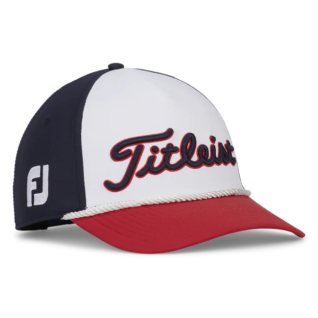 2024 Titleist Tour Performance Rope Cap - Navy/Red/White