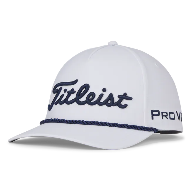 2024 Titleist Tour Performance Rope Cap - White/Navy