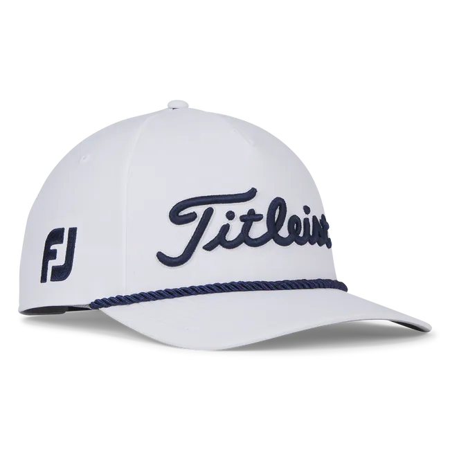 2024 Titleist Tour Performance Rope Cap - White/Navy