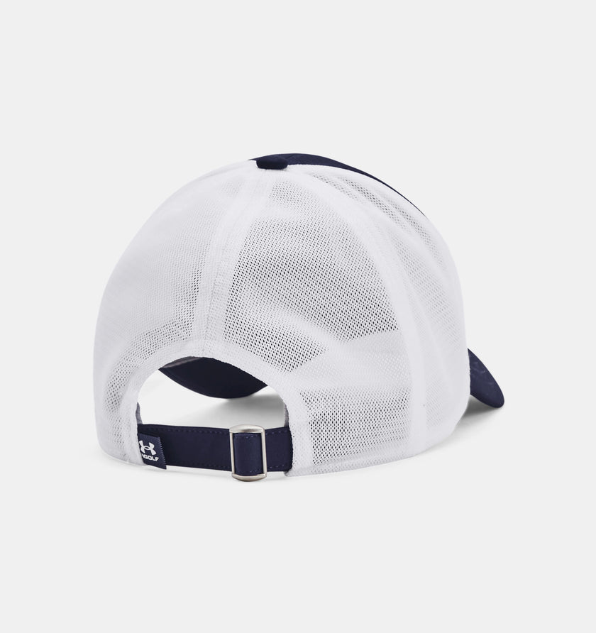 2024 Under Armour Iso-Chill Driver Mesh Adjustable Cap - Midnight Navy/White