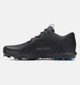 2024 Under Armour Men's Charged Draw 2 Wide Golf Shoes - Black/Black/Titan Grey